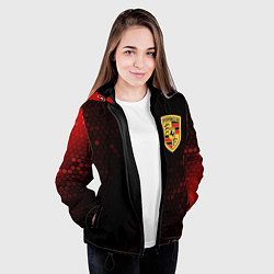 Куртка с капюшоном женская ПОРШЕ Соты, цвет: 3D-черный — фото 2