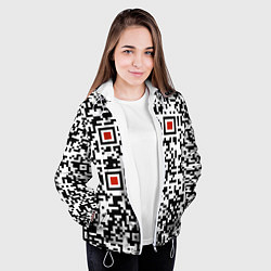 Куртка с капюшоном женская Отвали - нецензурно, цвет: 3D-белый — фото 2
