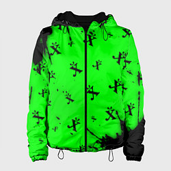 Куртка с капюшоном женская ДРЕВНИЙ СИМВОЛ Брызги Паттерн, цвет: 3D-черный