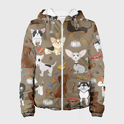 Куртка с капюшоном женская У меня есть собака, цвет: 3D-белый