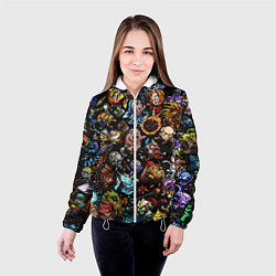 Куртка с капюшоном женская DOTA 2 ВСЕ ПЕРСОНАЖИ В ЦВЕТЕ, цвет: 3D-белый — фото 2