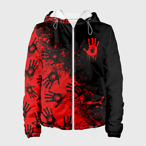 Женская куртка Death Stranding Отпечаток рук паттерн / 3D-Белый – фото 1
