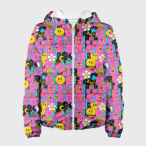 Женская куртка Психоделика Инь-Янь / 3D-Белый – фото 1