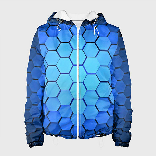 Женская куртка Неоновые 3D ПЛИТЫ / 3D-Белый – фото 1