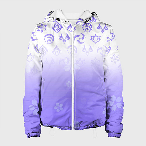 Женская куртка GENSHIN IMPACT SYMBOL PATTERN SAKURA САКУРА / 3D-Белый – фото 1