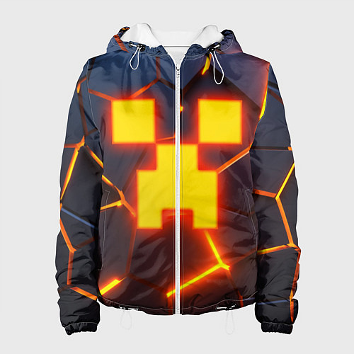 Женская куртка ОГНЕННЫЙ КРИПЕР 3D ПЛИТЫ FIRE CREEPER / 3D-Белый – фото 1