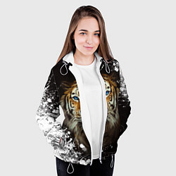 Куртка с капюшоном женская Год тигра2022, цвет: 3D-белый — фото 2