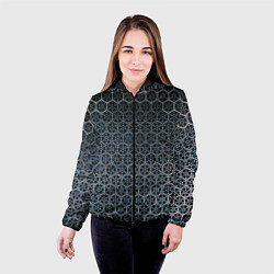 Куртка с капюшоном женская Стальной Снег, цвет: 3D-черный — фото 2