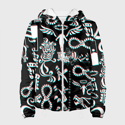 Женская куртка ТОКИЙСКИЕ МСТИТЕЛИ ГЛИТЧ, GLITCH / 3D-Белый – фото 1