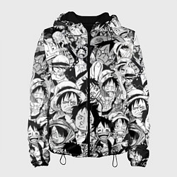 Женская куртка МАНКИ Д ЛУФФИ ЧЁРНО БЕЛЫЙ