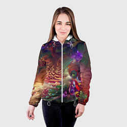 Куртка с капюшоном женская Рождественские тайны, цвет: 3D-белый — фото 2