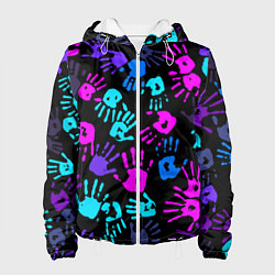 Женская куртка Следы неоновых рук