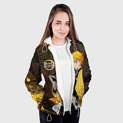 Куртка с капюшоном женская ТОМИОКА SLAYER КЛИНОК, цвет: 3D-белый — фото 2