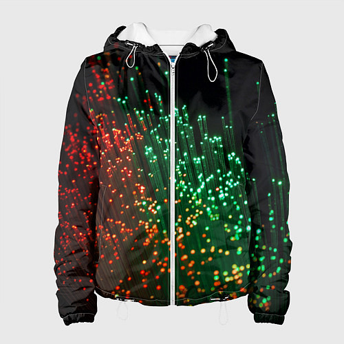 Женская куртка Неоновые светящиеся палочки / 3D-Белый – фото 1