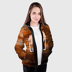 Куртка с капюшоном женская Альбедо Albedo, Genshin Impact Геншин импакт, цвет: 3D-черный — фото 2