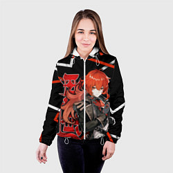 Куртка с капюшоном женская DILUC ГЕОМЕТРИЯ, цвет: 3D-белый — фото 2