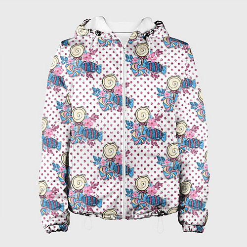 Женская куртка Конфеты и леденцы сладости / 3D-Белый – фото 1