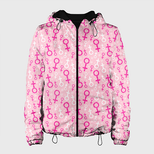 Женская куртка Гендерный Женский Знак Венеры / 3D-Черный – фото 1