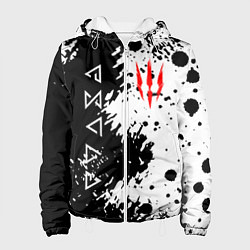 Куртка с капюшоном женская The Witcher black & white, цвет: 3D-белый