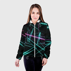 Куртка с капюшоном женская Лазерная композиция, цвет: 3D-белый — фото 2