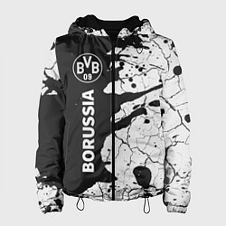 Куртка с капюшоном женская BORUSSIA Краски Вертикально, цвет: 3D-черный
