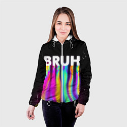 Куртка с капюшоном женская BRUH Братан, цвет: 3D-белый — фото 2