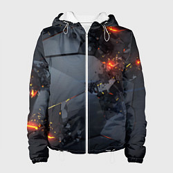 Женская куртка НЕОНОВЫЙ ВЗРЫВ ПЛИТЫ, ОБЛОМКИ NEON EXPLOSION