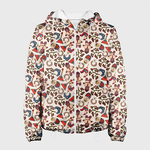 Женская куртка Россия паттерн светлый / 3D-Белый – фото 1