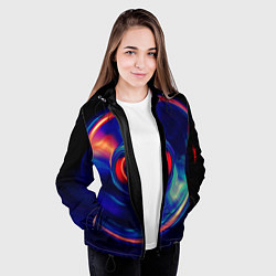 Куртка с капюшоном женская Сверхновая сингулярность, цвет: 3D-черный — фото 2