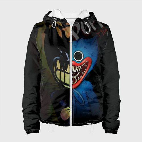 Женская куртка POPPY PLAYTIME BENDY AND THE INK MACHINE / 3D-Белый – фото 1