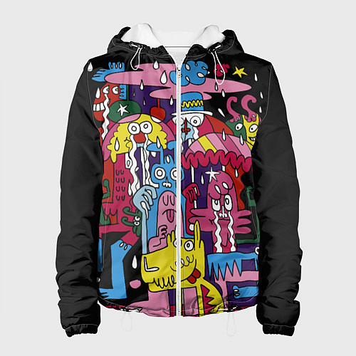 Женская куртка Разноцветные монстры / 3D-Белый – фото 1