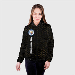 Куртка с капюшоном женская МАНЧЕСТЕР СИТИ Manchester City 2, цвет: 3D-черный — фото 2