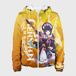 Куртка с капюшоном женская ЮНЬ ЦЗИНЬ ГЕНШИН, цвет: 3D-белый