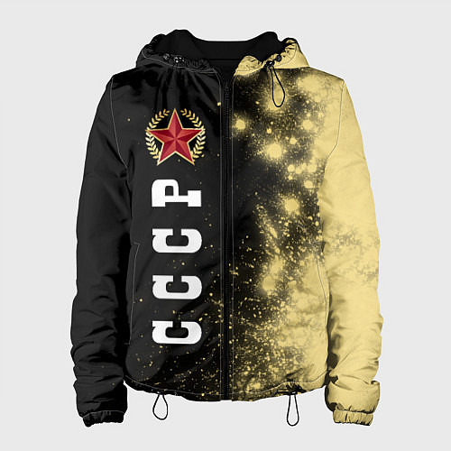 Женская куртка СОВЕТСКИЙ СОЮЗ - ЗВЕЗДА - Краски / 3D-Черный – фото 1