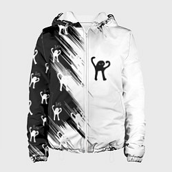 Куртка с капюшоном женская Ъуъ съука чб, цвет: 3D-белый