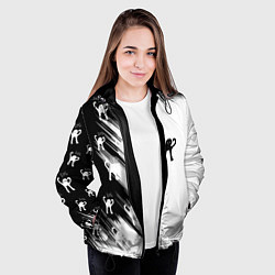 Куртка с капюшоном женская Ъуъ съука чб, цвет: 3D-черный — фото 2