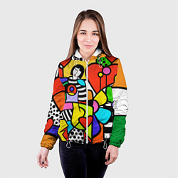 Куртка с капюшоном женская Romero Britto - valentines day, цвет: 3D-белый — фото 2
