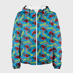 Куртка с капюшоном женская Racing гонки, цвет: 3D-белый