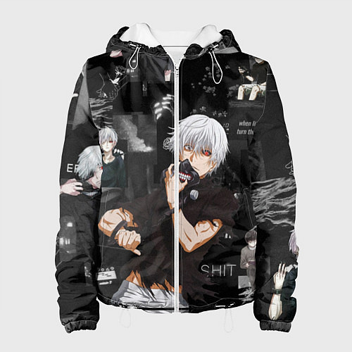 Женская куртка Грустный Канеки Токийский Гуль Tokyo Ghoul / 3D-Белый – фото 1