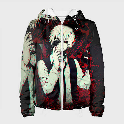 Женская куртка Токийский Гуль и Брызги Аниме Ghoul / 3D-Белый – фото 1