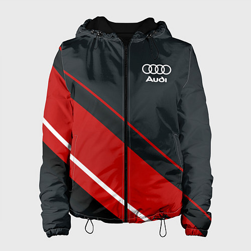 Женская куртка Audi sport red / 3D-Черный – фото 1
