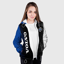 Куртка с капюшоном женская Volvo марка автомобиля, цвет: 3D-белый — фото 2