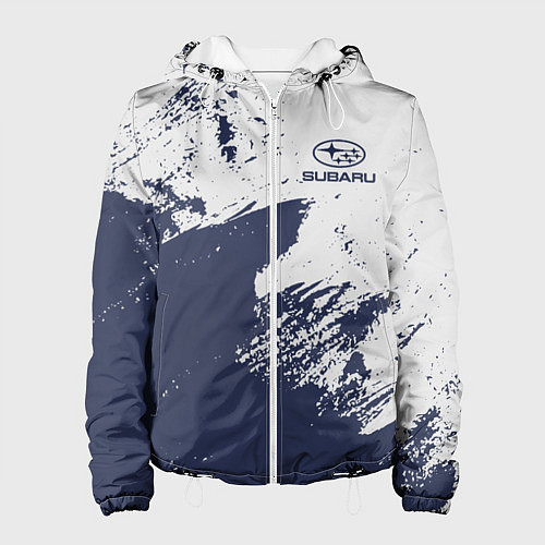 Женская куртка Subaru - Текстура / 3D-Белый – фото 1