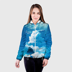 Куртка с капюшоном женская Let your dreams come true, цвет: 3D-белый — фото 2