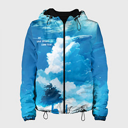 Куртка с капюшоном женская Let your dreams come true, цвет: 3D-черный