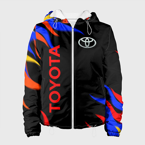 Женская куртка Toyota Разноцветный огонь / 3D-Белый – фото 1