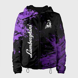 Куртка с капюшоном женская Lamborghini Logo бык, цвет: 3D-черный
