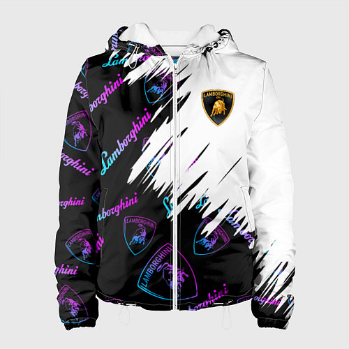 Женская куртка Lamborghini pattern gradient / 3D-Белый – фото 1