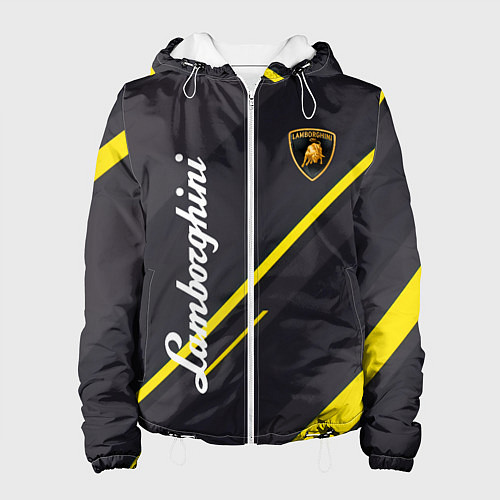 Женская куртка Lamborghini - Sport Geometry / 3D-Белый – фото 1