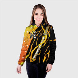 Куртка с капюшоном женская Kisatsutai - Zenitsu Agatsuma, цвет: 3D-черный — фото 2